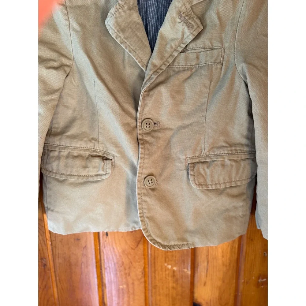 The Children's Place‎ Boys Blazer Jacket Size 4 Khaki Casual Dressy Layering